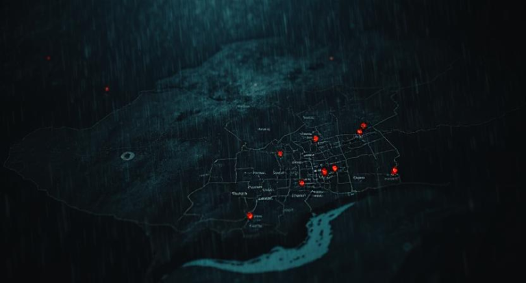 Map showing Oakland County Child Killer crime scene locations where victims disappeared and were found