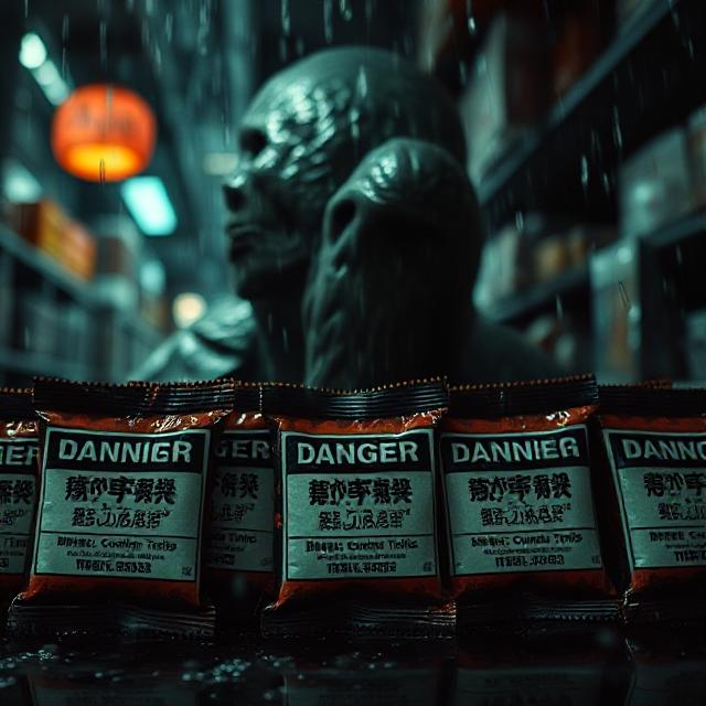 Monster with 21 Faces poisoned candy Morinaga cyanide warning labels