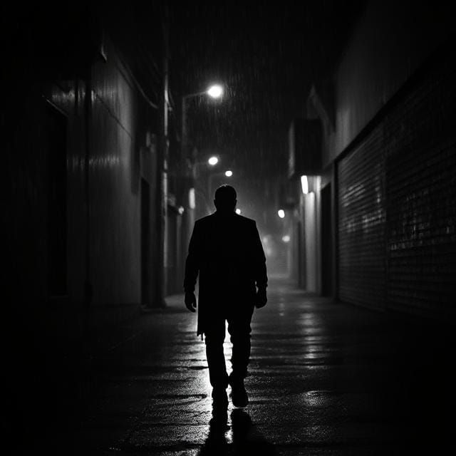 Dark Los Angeles alley representing the Grim Sleeper's hunting grounds