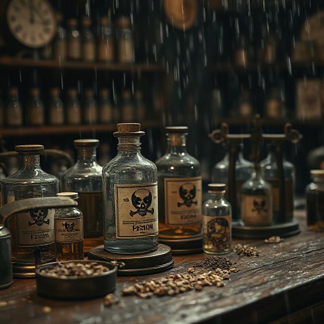 Antique poison bottles Victorian era apothecary female serial killers weapon choice