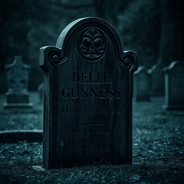Belle Gunness serial killer grave Forest Home Cemetery mystery