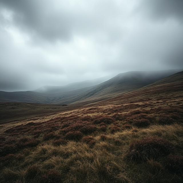 Desolate landscape of Saddleworth Moor where victims were buried